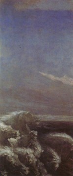 Neptunes Horses symboliste George Frederic Watts Peinture à l'huile